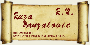 Ruža Manzalović vizit kartica